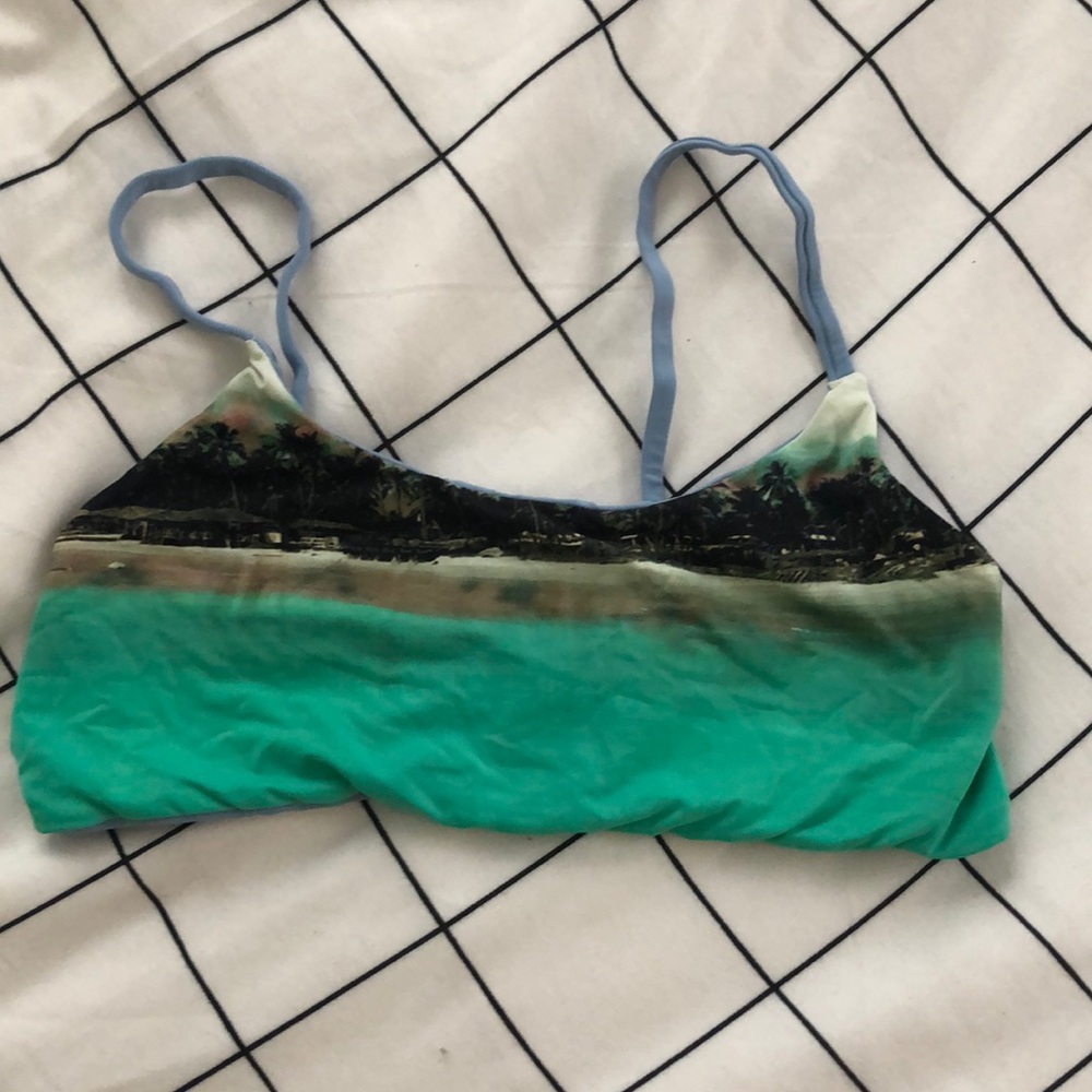 Reversible San Lorenzo Baby Blue Bikini Top
